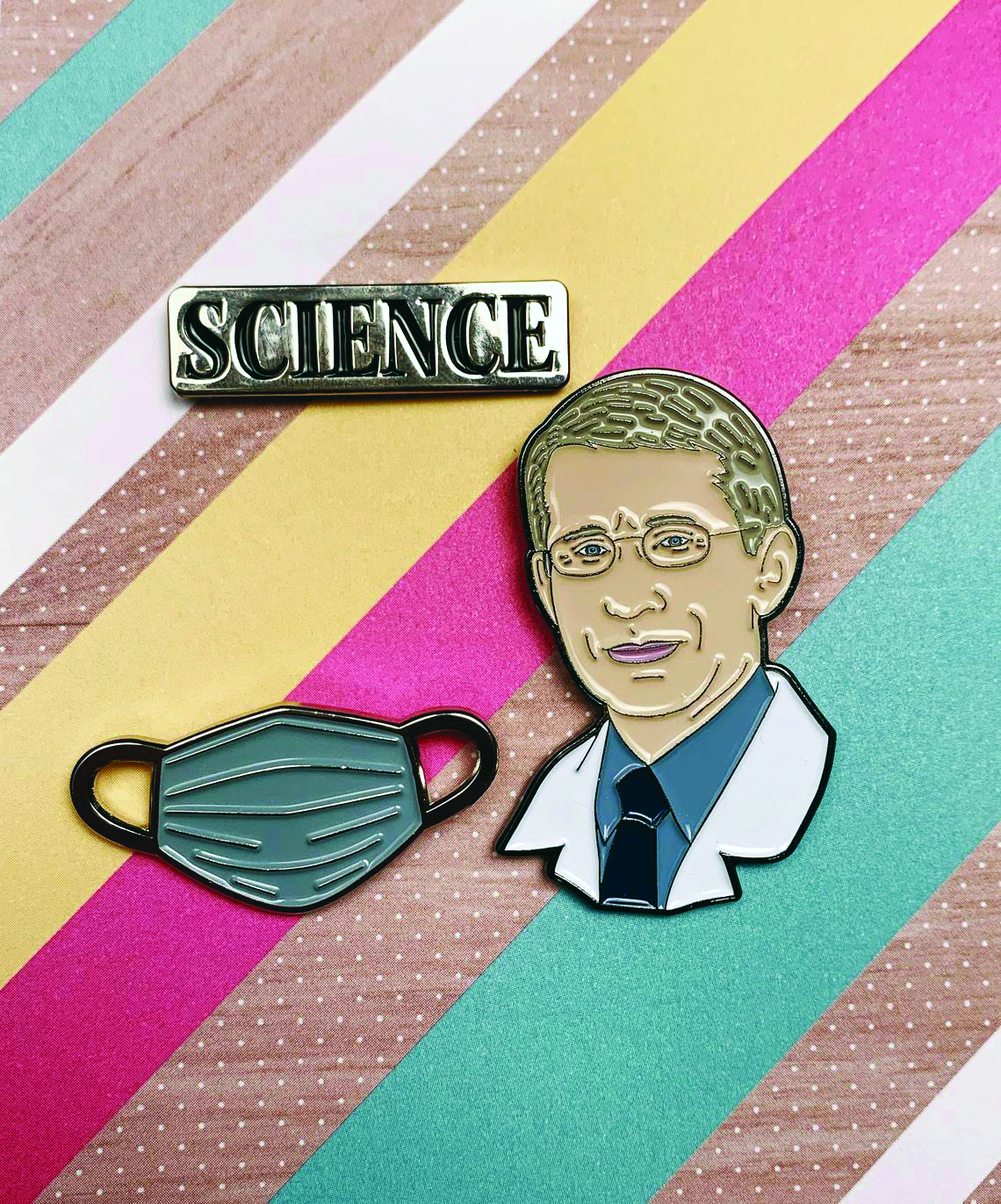Fauci Enamel pin set.