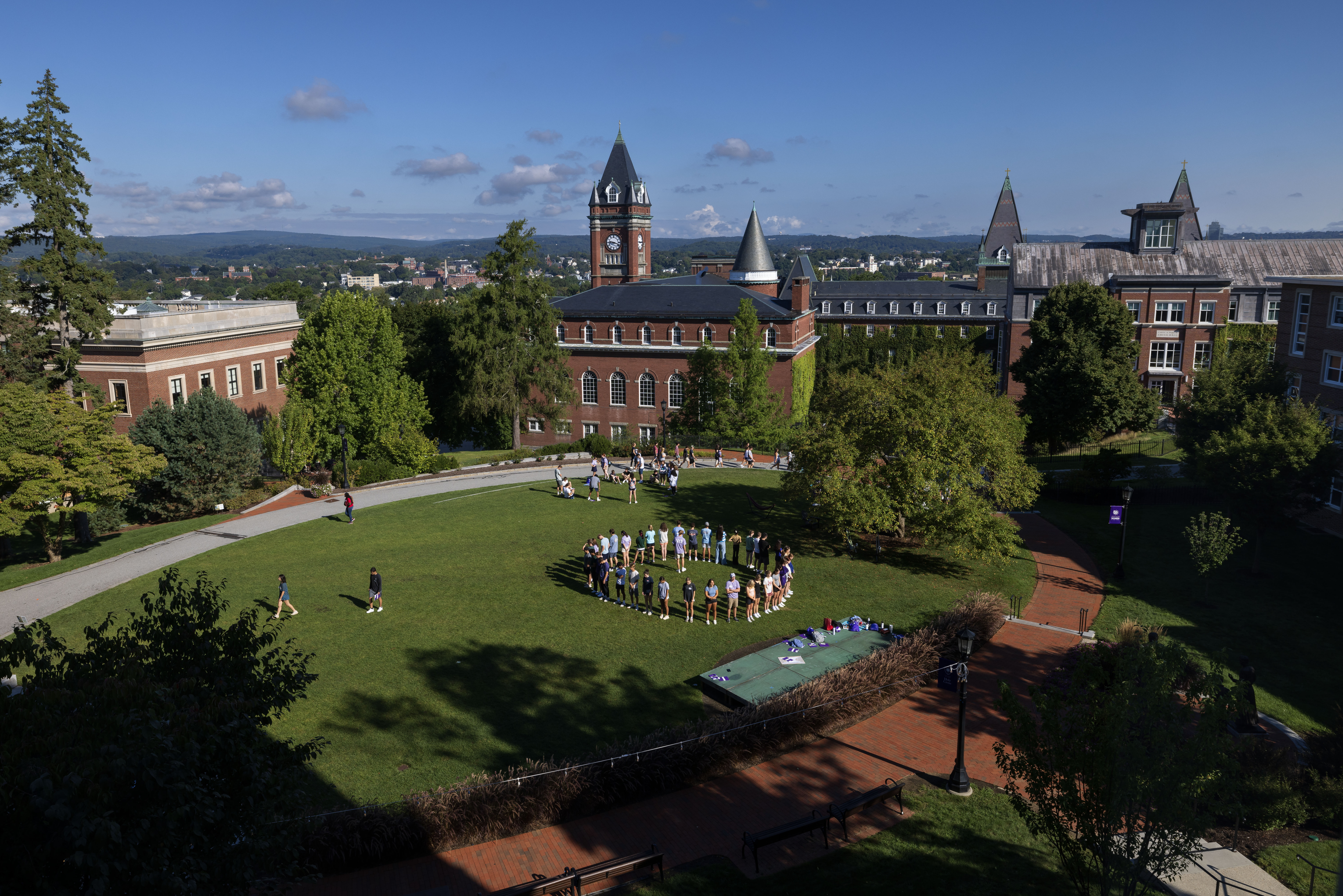 Student(s) walking on a college campus