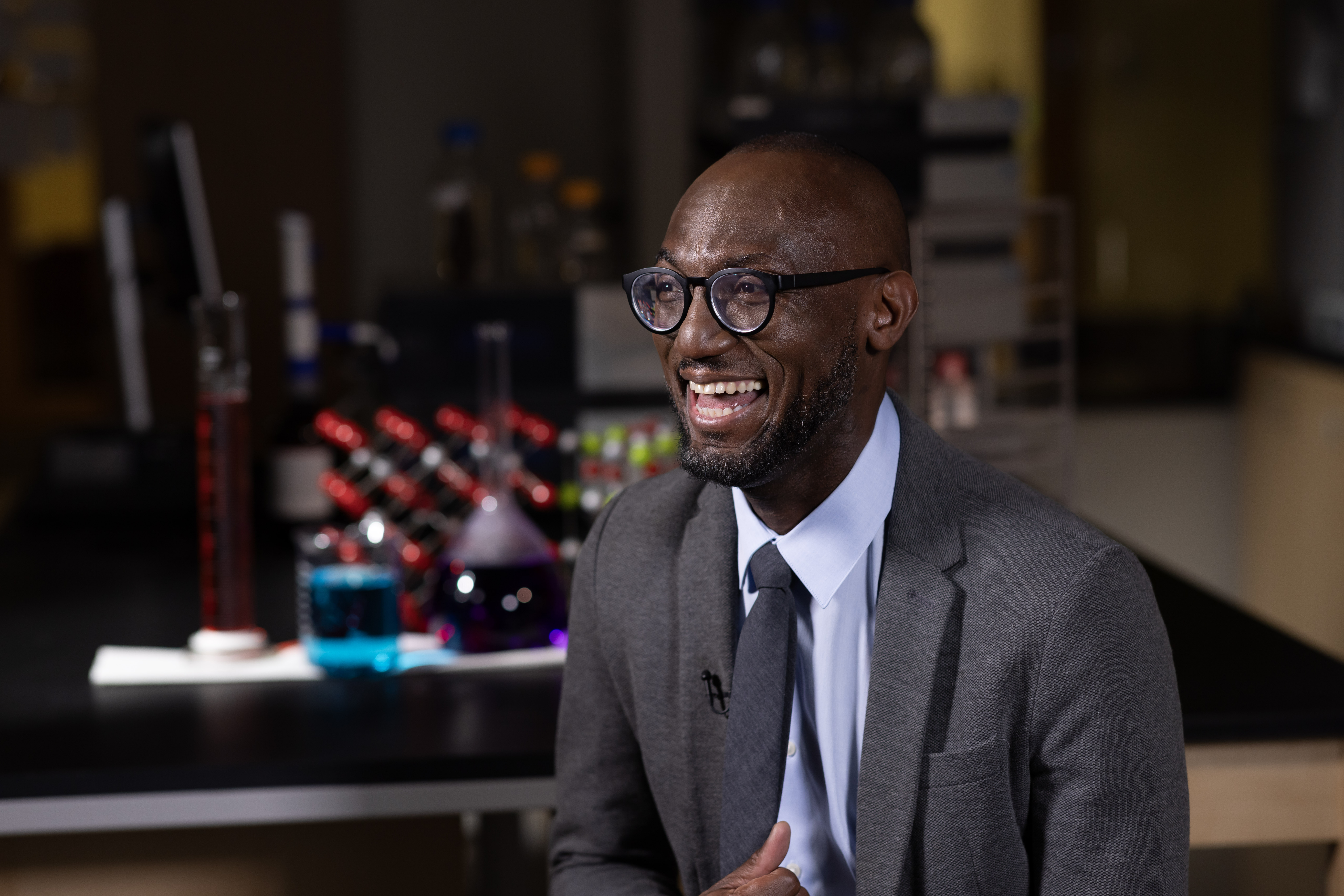 A man being interviewed by a television production crew