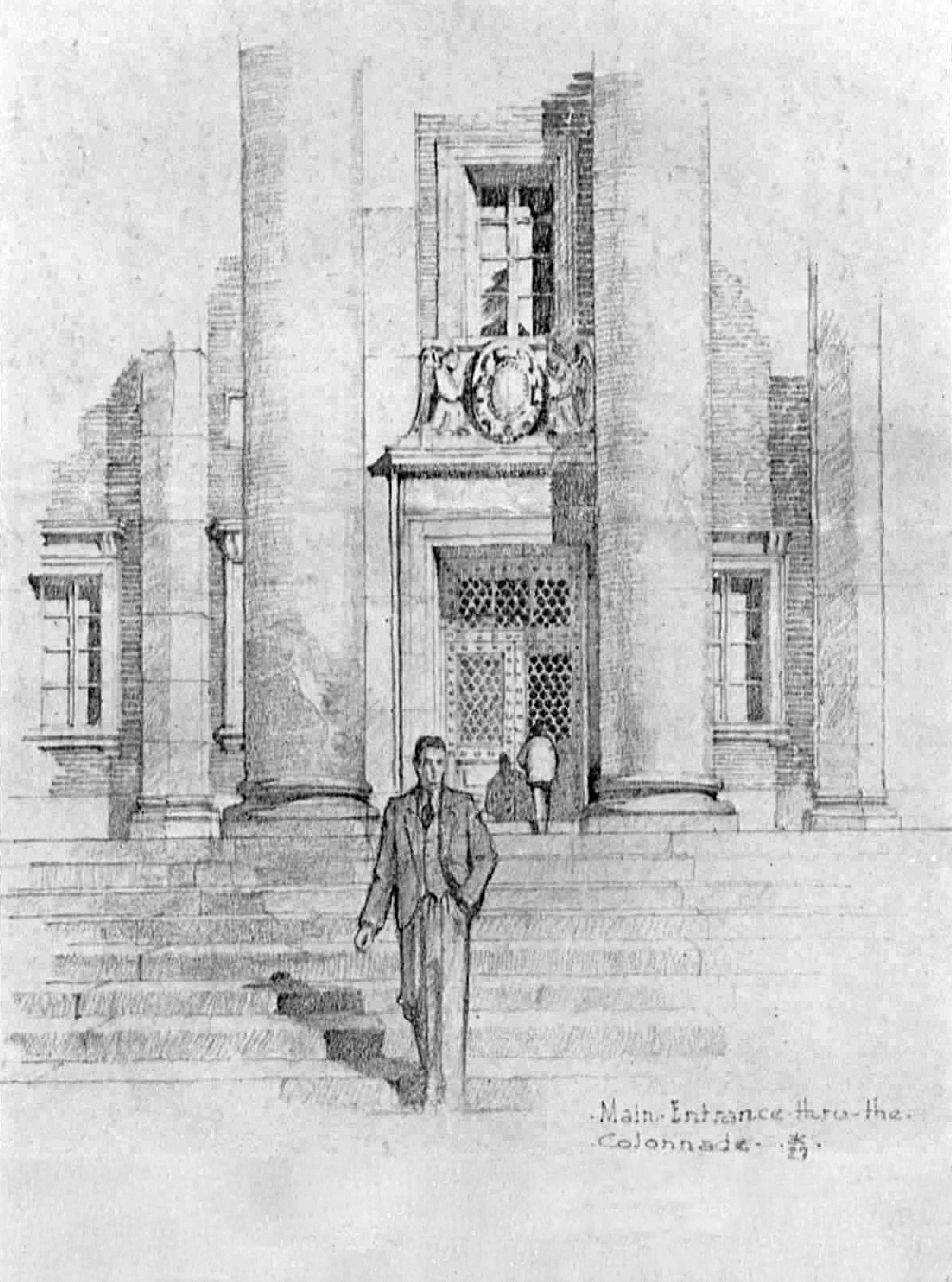 Sketch of Dinand entrance