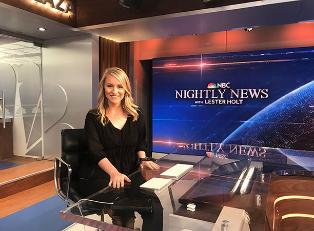 Caroline Ambrose '19, an English major, interns at NBC News in New York, New York.