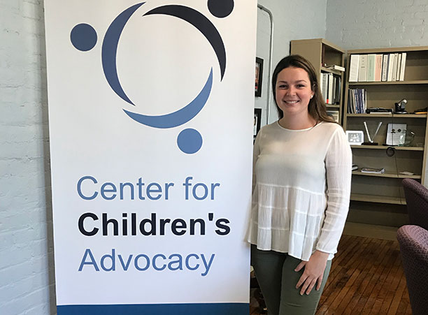Madeline Carroll '19, a Spanish major with a concentration in Latin American, Latinx and Caribbean studies and a minor in education, interns at the Center for Children's Advocacy in Hartford, Connecticut.