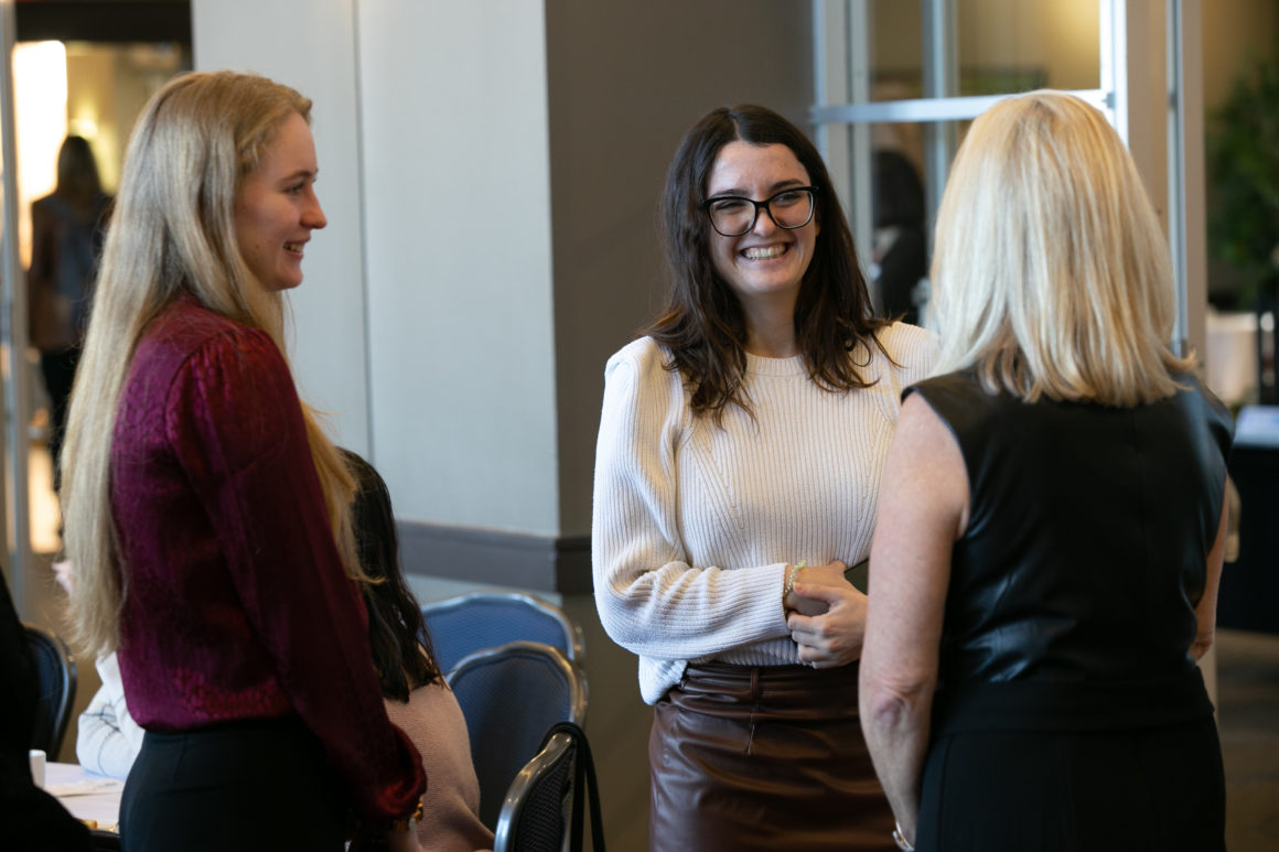 Women talking in a small group