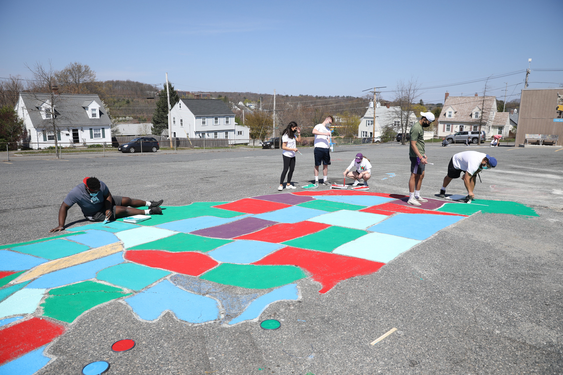 Holy Cross students at Working for Worcester