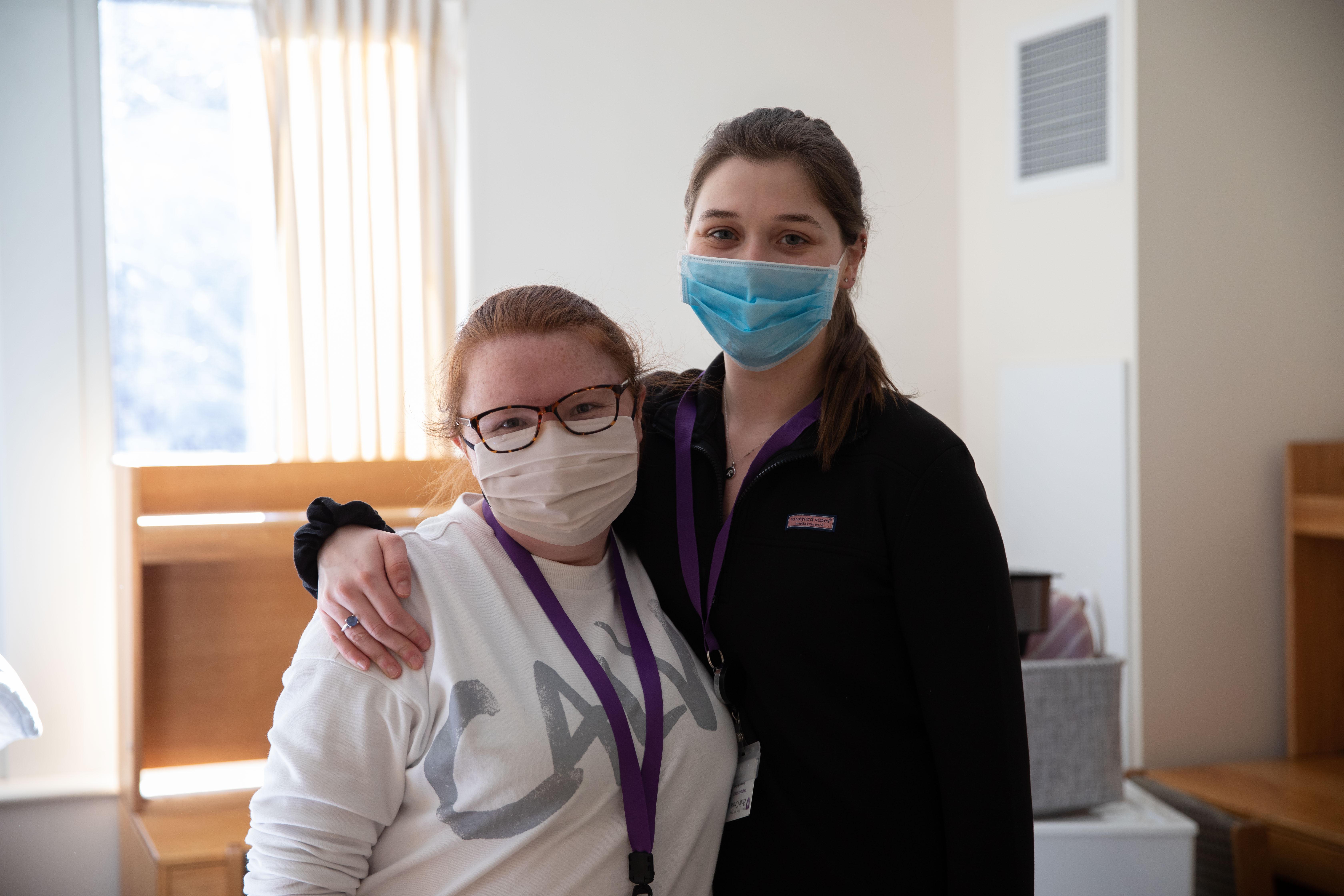 Move-in for the spring semester at Holy Cross. Photos by Avanell Chang.