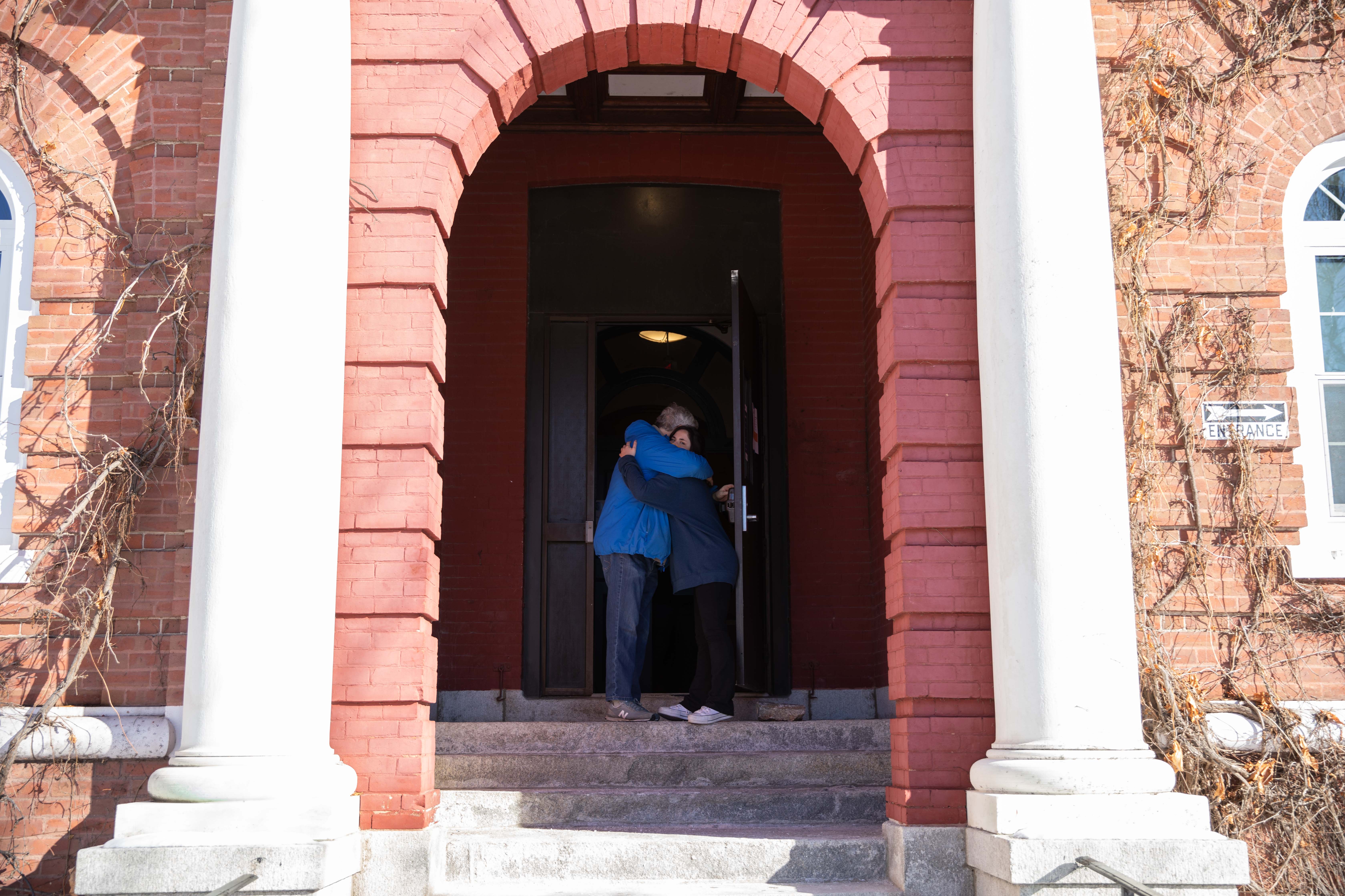 Move-in for the spring semester at Holy Cross. Photos by Avanell Chang.