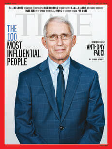 Fauci on the TIME magazine cover, October/November 2020.