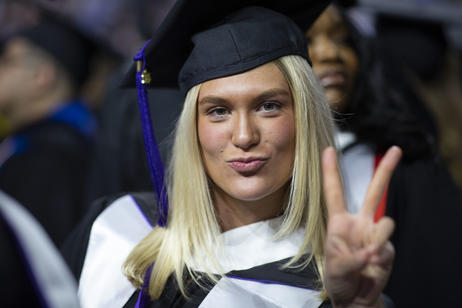 A college graduate during commecement