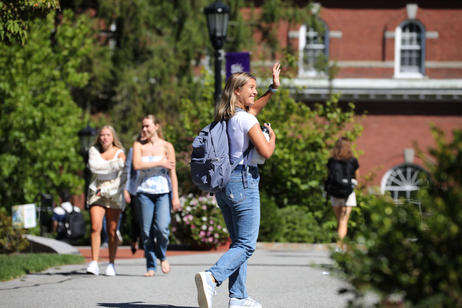 Student(s) walking on a college campus