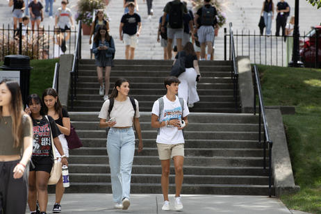 Student(s) walking on a college campus