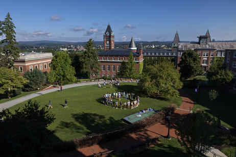 Student(s) walking on a college campus