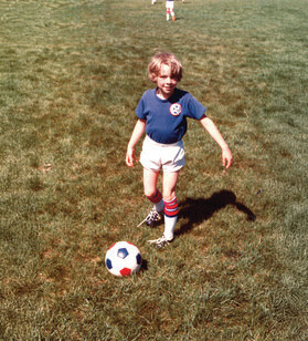 Young boy with soccer ball