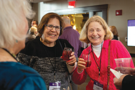 Two women with drinks