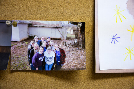 Photo on a bulletin board