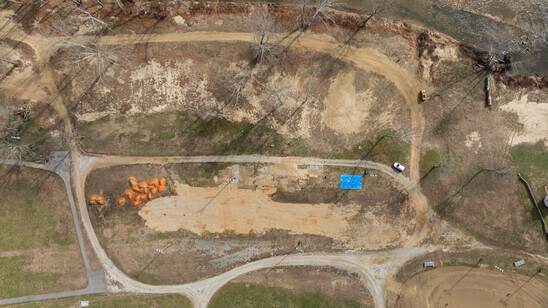 Aerial view of park