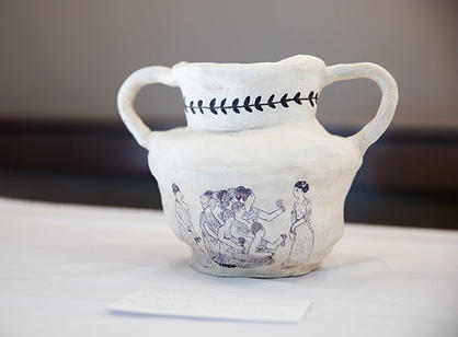 Archbishop of Boston Seán Cardinal O'Malley, O.F.M. Cap. talks to members of the community