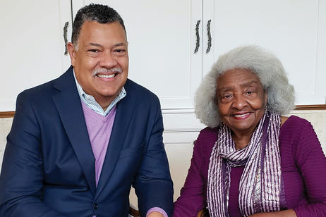 Rougeau and his mother, Shirley during Thanksgiving in 2020.