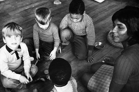 Rougeau at age 31/2, attending the first integrated preschool in Atlanta.