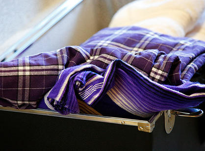 a purple blanket