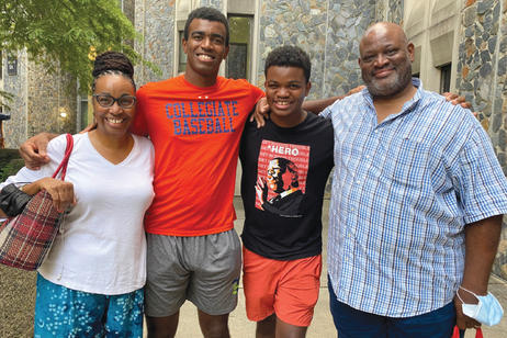 Mom, Dad and brother Caleb drop James off at Duke for the start of his sophomore year.