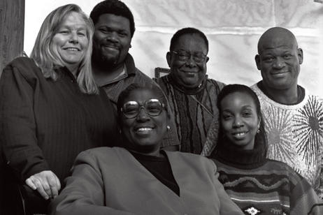 Pictured above with McNeil are (left to right) Rev. Vaughn’s sister-in-law, Linda; his brother, Robert; Waverly Jones, one of McNeil’s closest friends and Rev. Vaughn’s godfather; his wife, Rev. Dr. Kimberleigh Jordan and Rev. Vaughn.