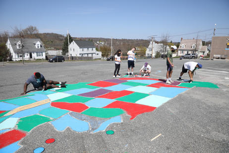 Holy Cross students at Working for Worcester