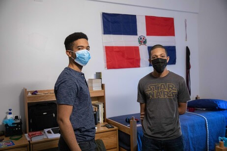 Move-in for the spring semester at Holy Cross. Photos by Avanell Chang.