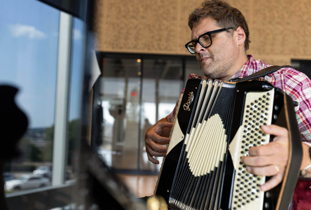 Man on accordian