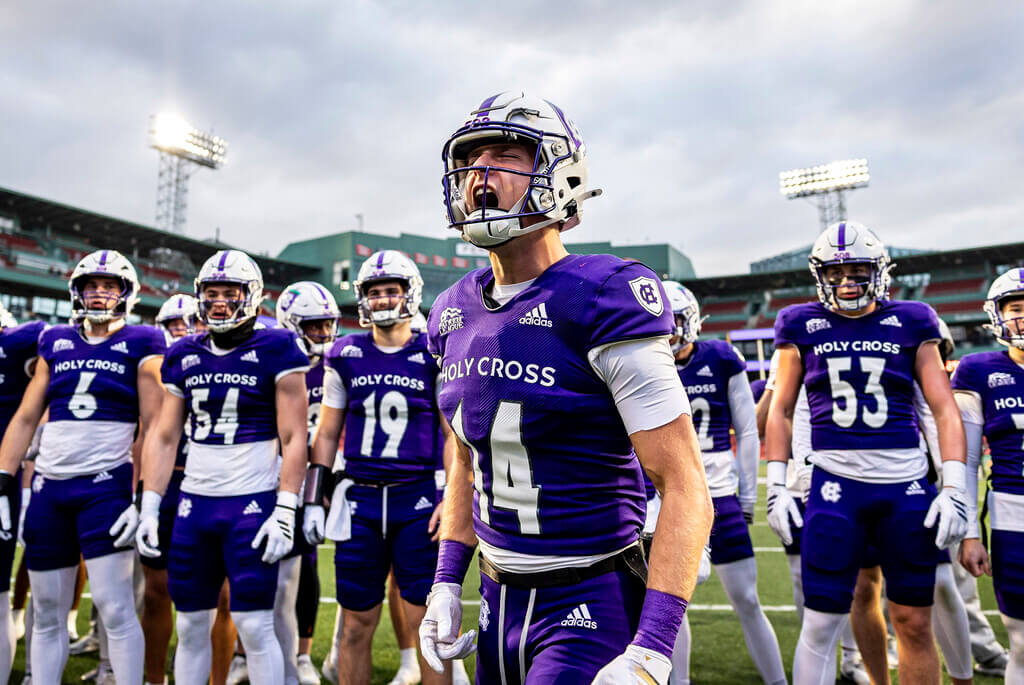 Football players cheering