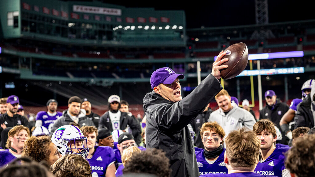 Dan Curran and the football team