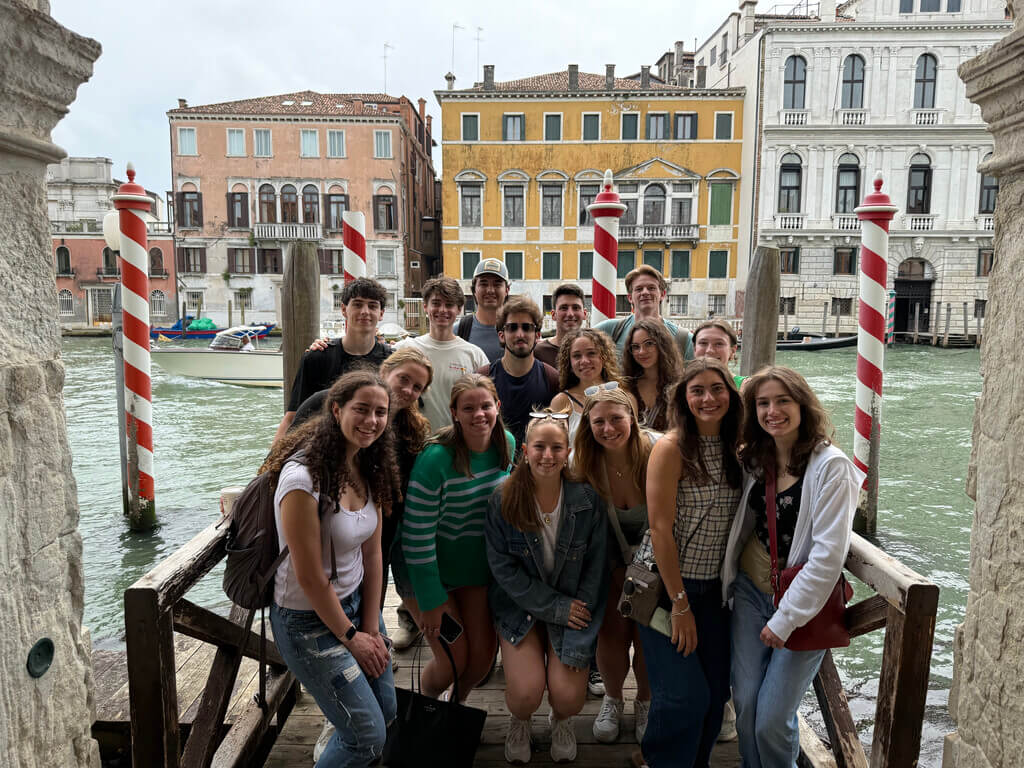 Group of students on the Grand Canal