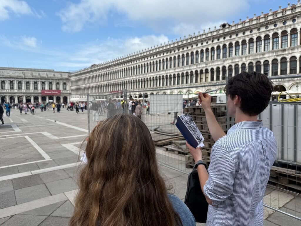 Students in the Piazza San Marco