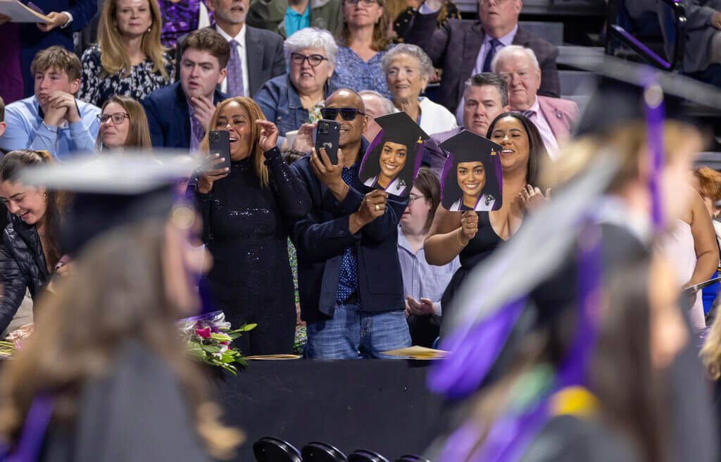 Family members cheering
