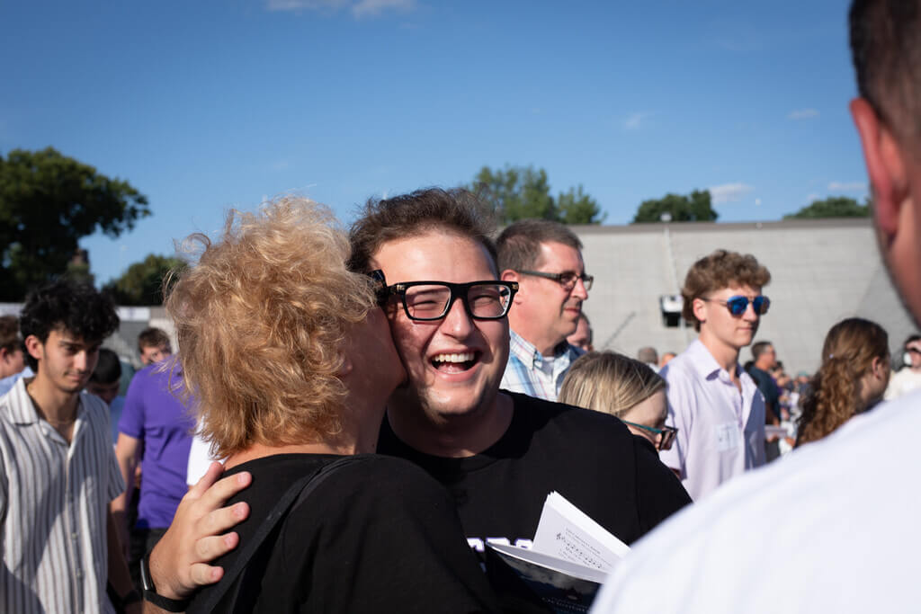 Family members hugging