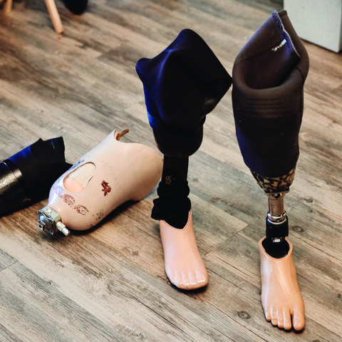 some of  DeChellis’ prosthetics