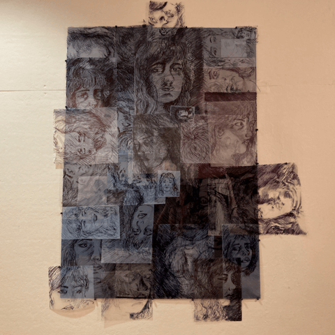 Collage of self-portraits