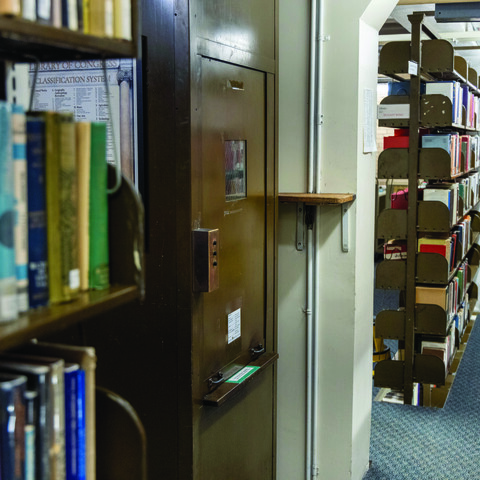 Library shelves