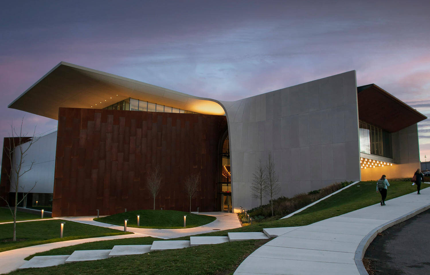 Prior Performing Arts Center at sunset