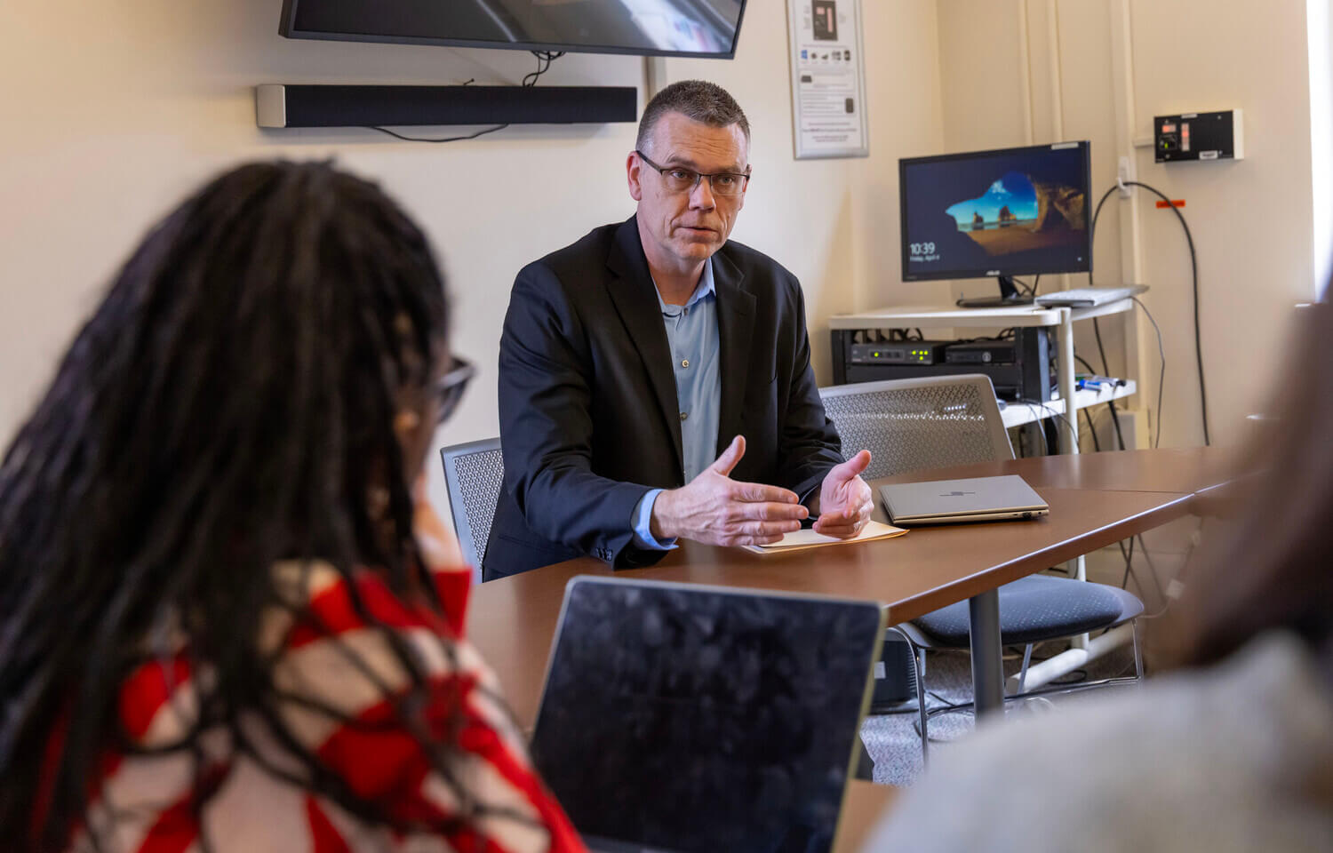 Professor teaching a class