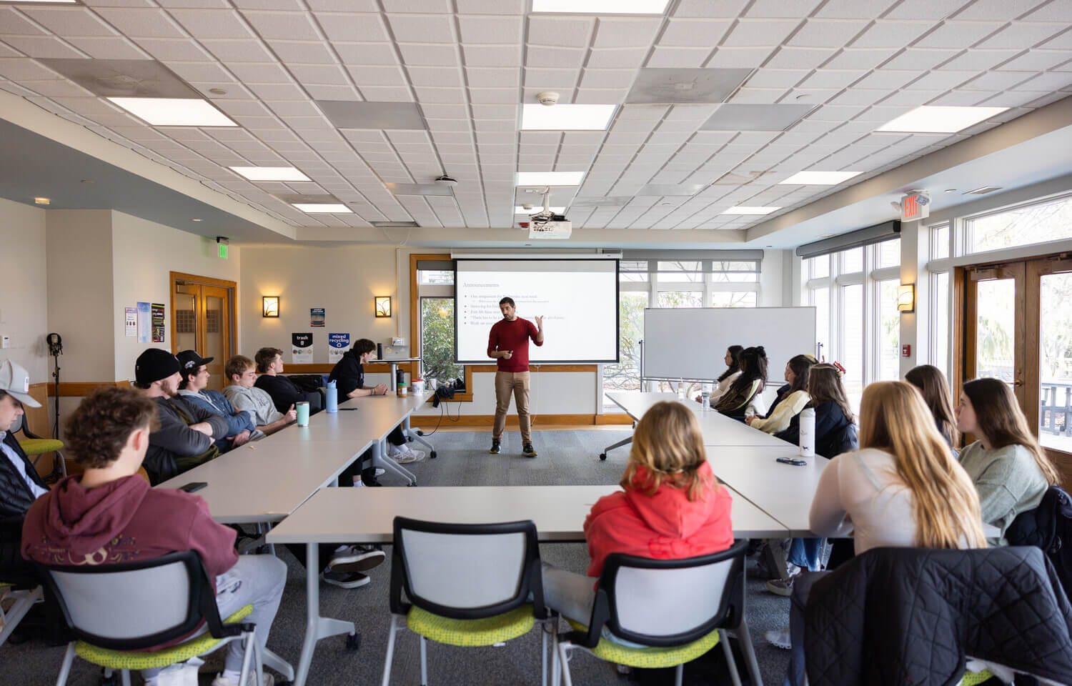 Professor teaching a class