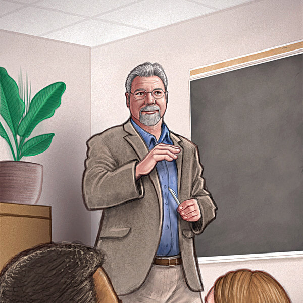 Illustration of Robert Cording