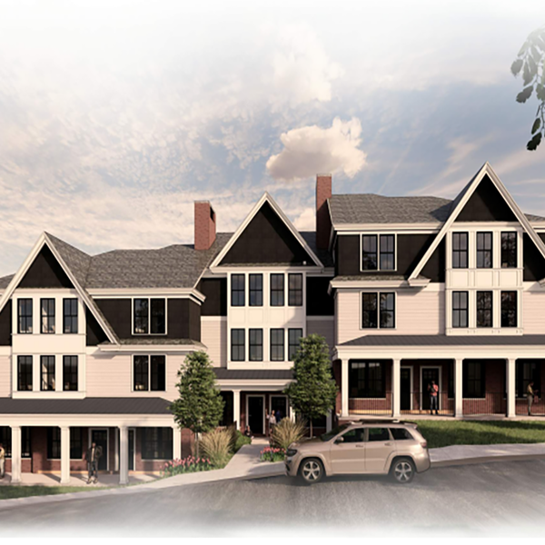 A rendering of new housing on campus
