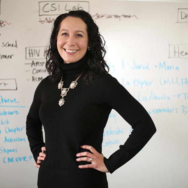 Stephenie Chaudoir, associate professor of psychology. Photo by Tom Rettig