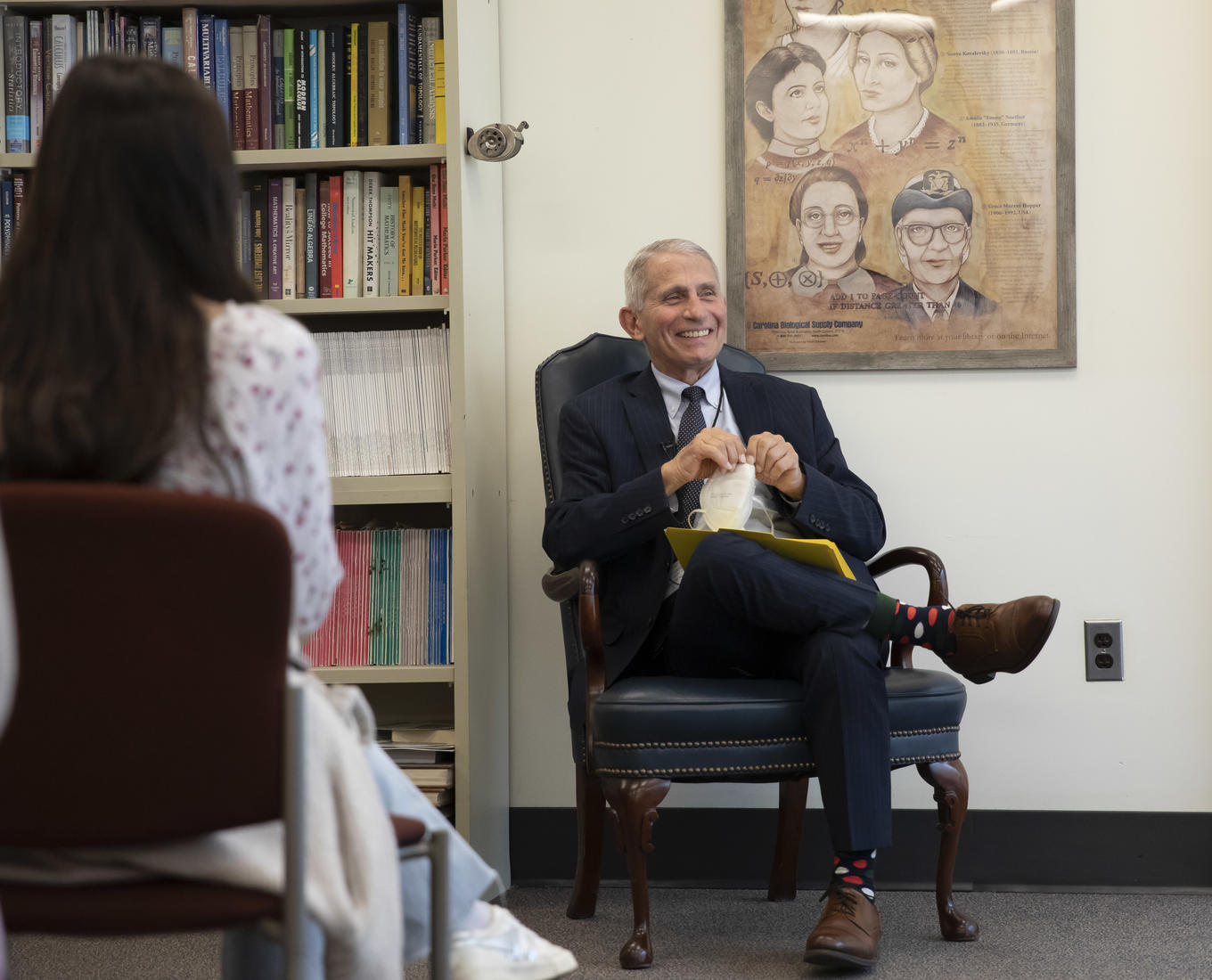 Dr. Anthony Fauci sitting in a chair