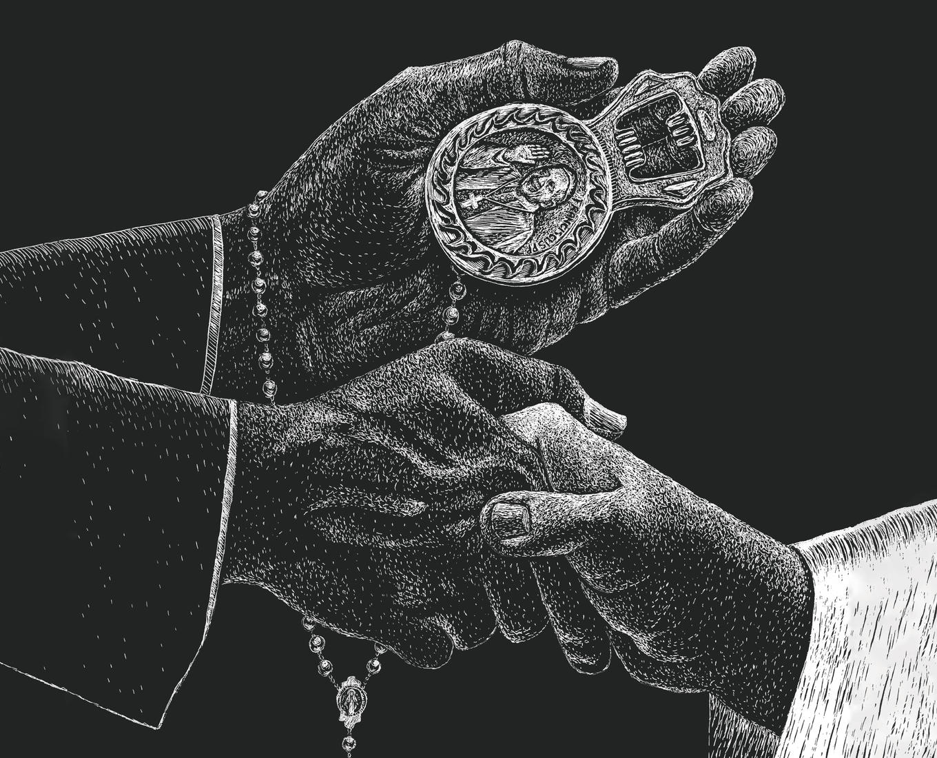 Illustration of two men shaking hands