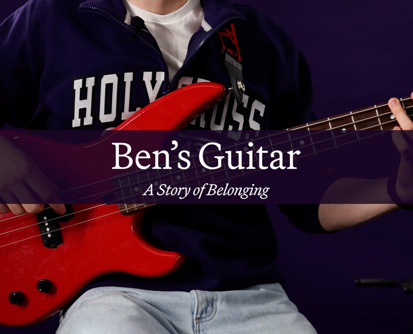 Ben holding a guitar