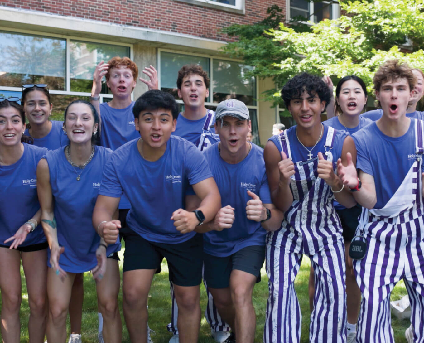 Students cheering
