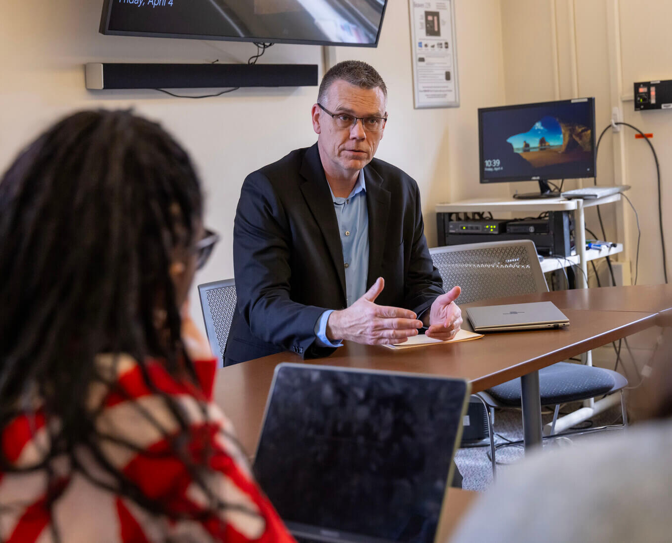 Professor teaching a class
