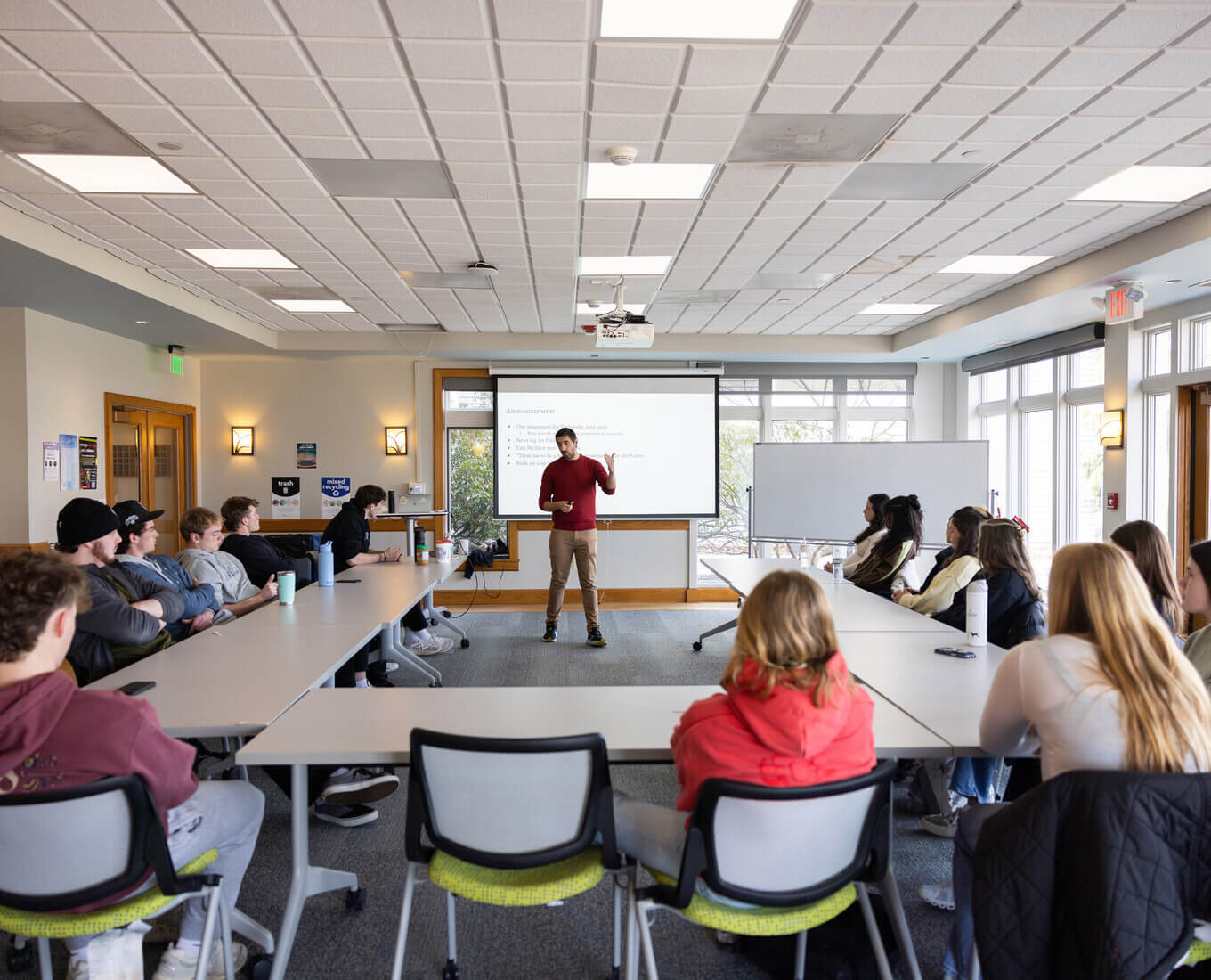 Professor teaching a class