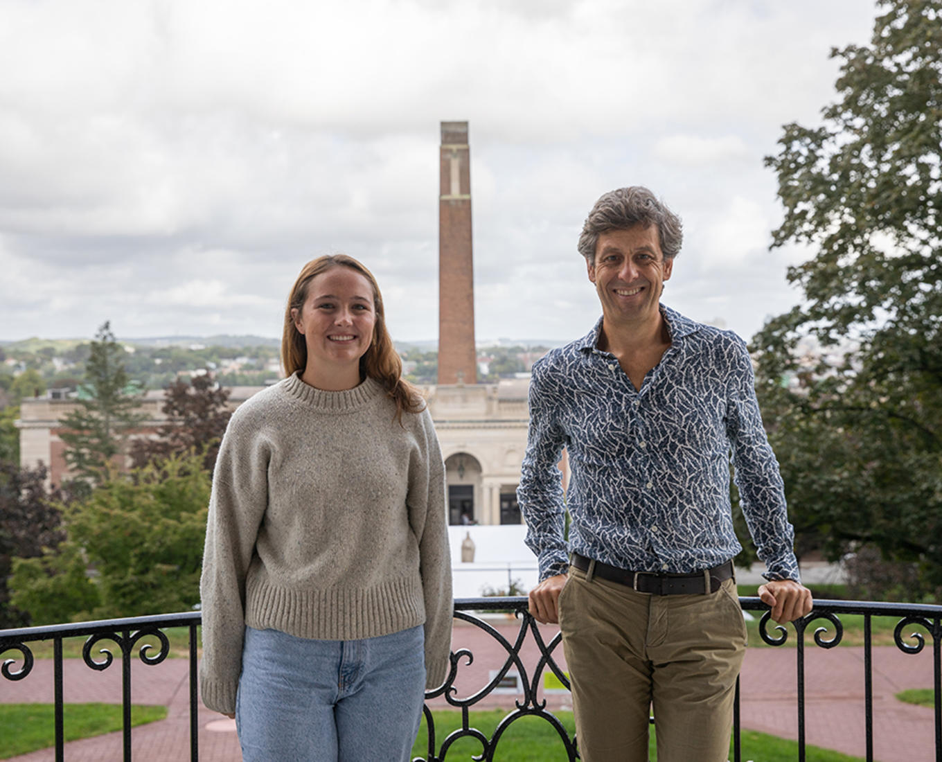 Maggie Hartnett ’23 and Professor David Karmon